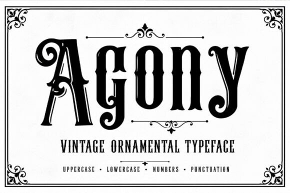 Agony: A Bold Gothic Font for Dramatic Expression