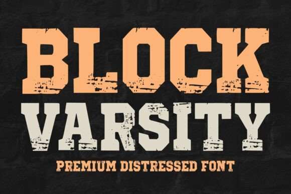 Block Varsity: A Bold Font for Vintage and Sports-Inspired Design