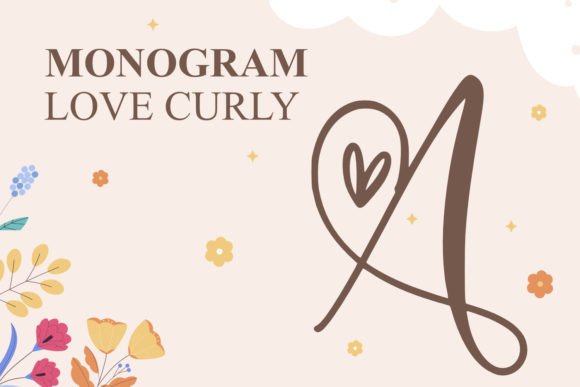Monogram Love Curly: A Beautiful Decorative Font for Creative Projects