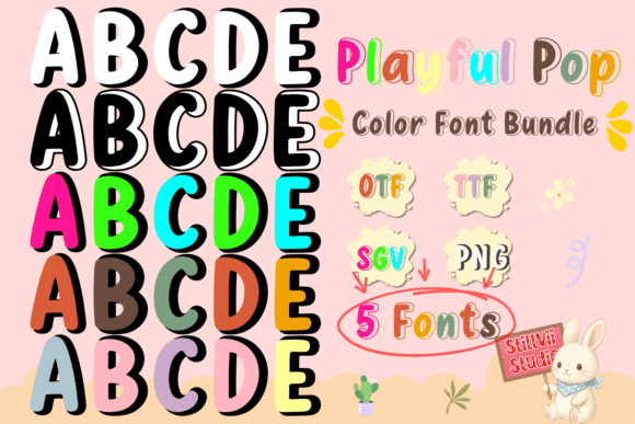 Playful Pop Font Bundle: Elevate Your Crafting Projects with Style and Fun