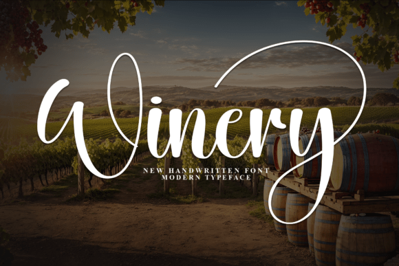 Winery: A Handwritten Modern Typeface for Elegance and Craftsmanship